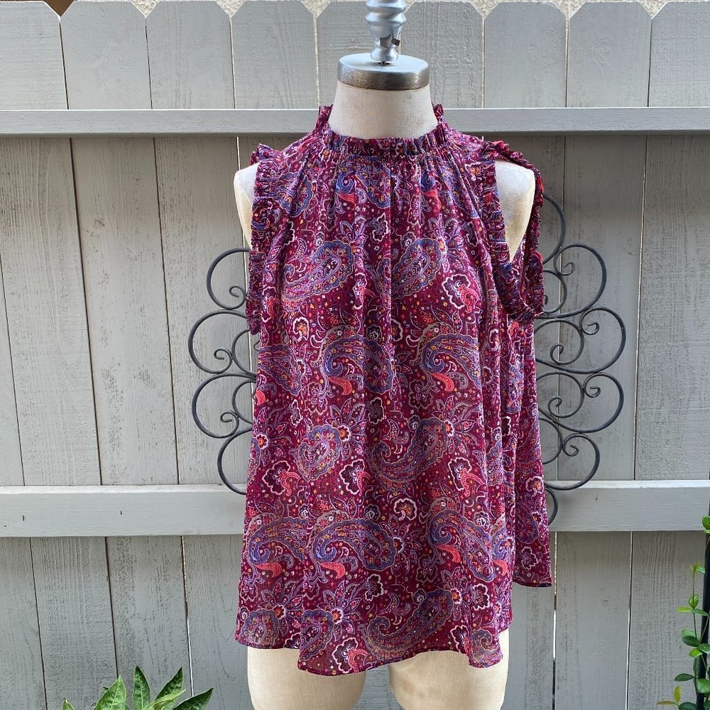 Gap Paisley Print Sleeveless Polyester Top Small